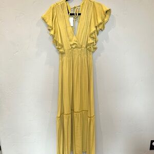 Elegant Yellow Maxi Dress